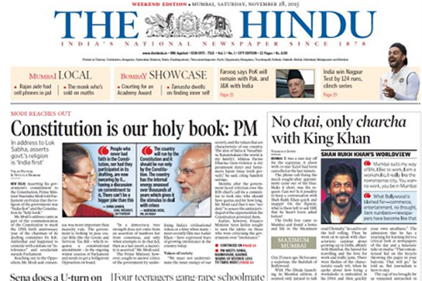 Image result for The Hindu) Newspapers